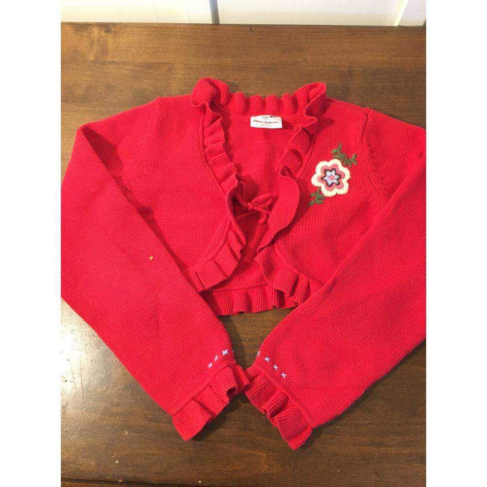 Red Hanna Andersson Flower Shrug